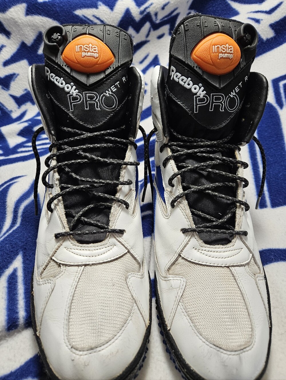 Reebok Men’s Pump  Sneakers - White, Black & Orange